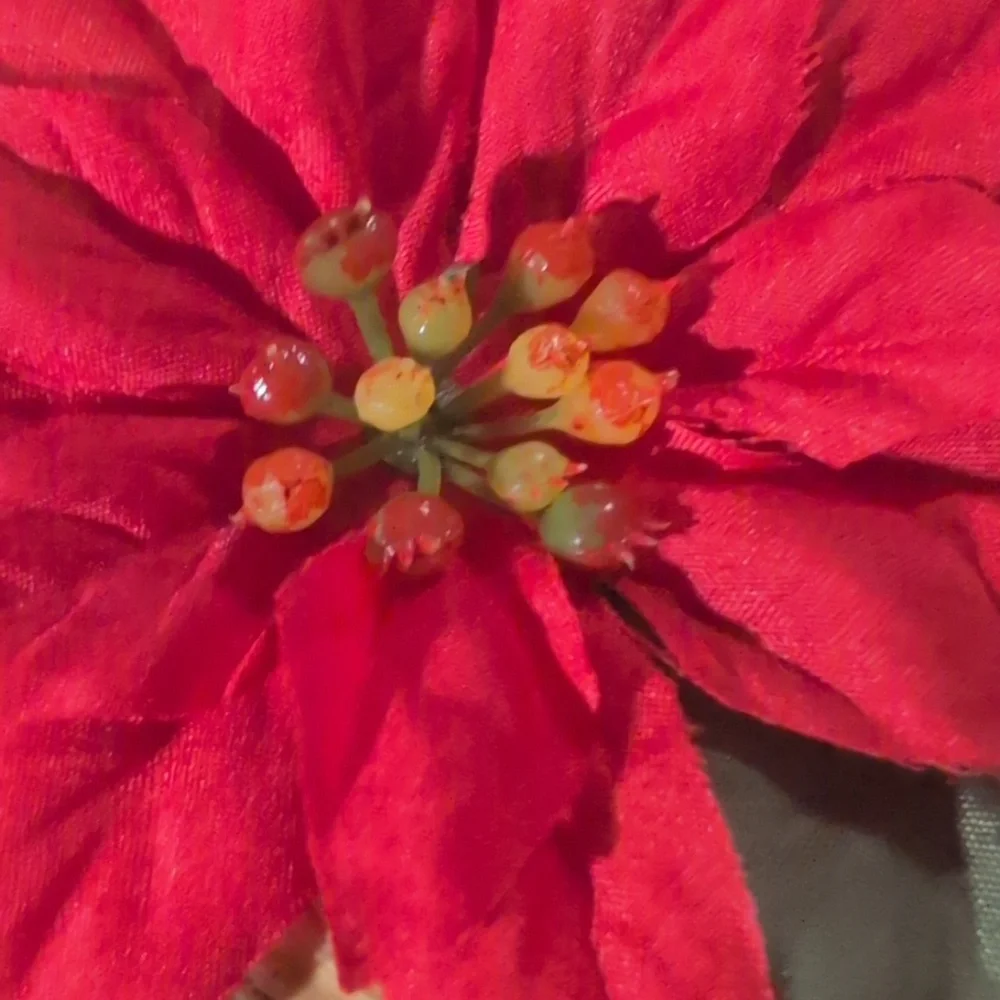 Vintage Holiday Swedish‎ Braided Straw Star Christmas Wreath Poinsettia Rare